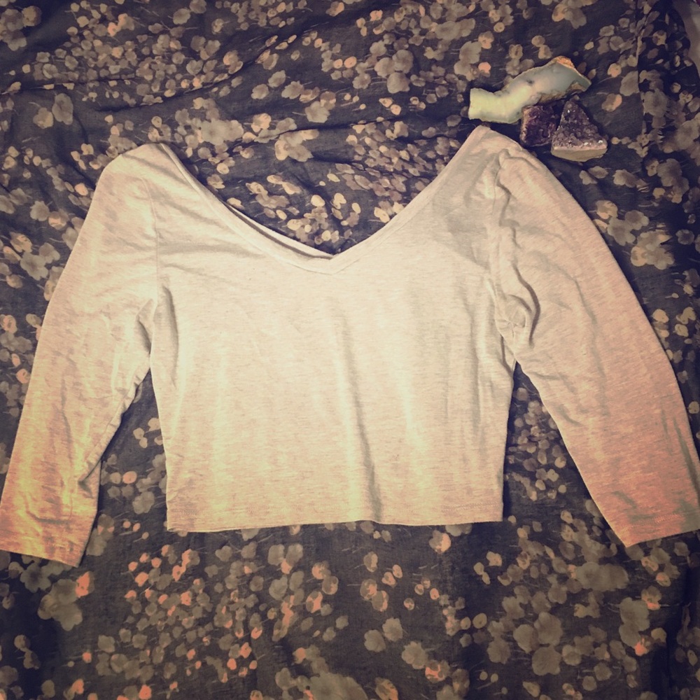 Tildon 3/4 length crop top